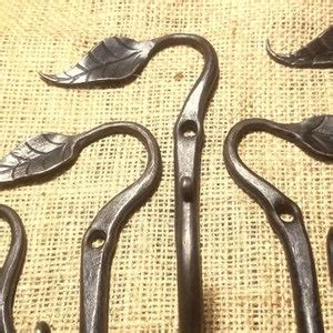 Hand Forged Leaf Hooks Made To Order Etsy