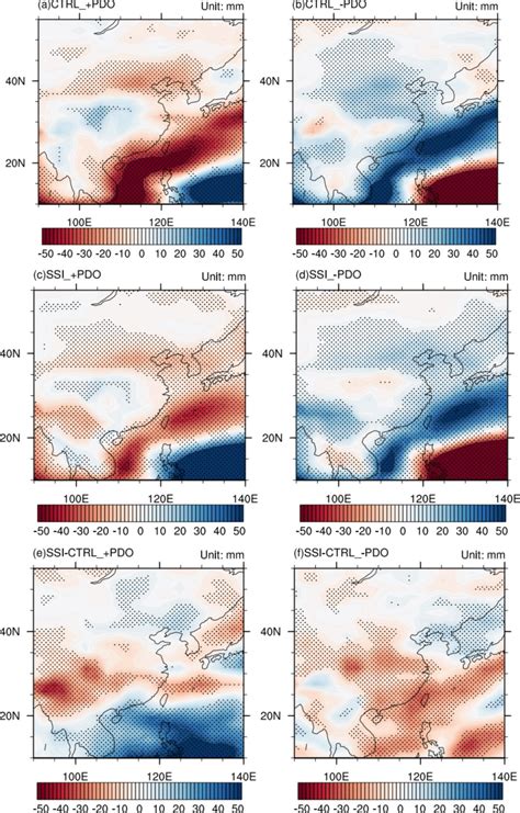 The Spatial Distribution Of Precipitation Anomalies During The Positive