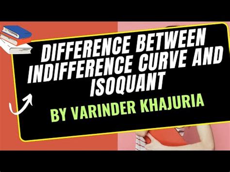 Difference Between Indifference Curve And Isoquant By Varinder