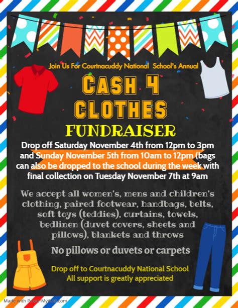 Clothing Drive Fundraiser Flyer Postermywall