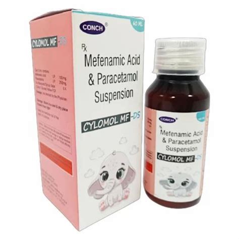 Mefenamic Acid And Paracetamol DS Suspension Cylomol MF DS 250 Mg At