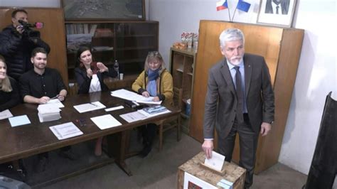 Retired Czech General And Presidential Candidate Petr Pavel Votes In