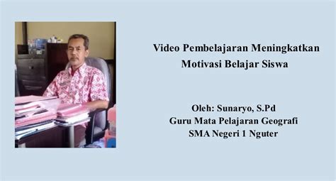 Video Pembelajaran Meningkatkan Motivasi Belajar Siswa