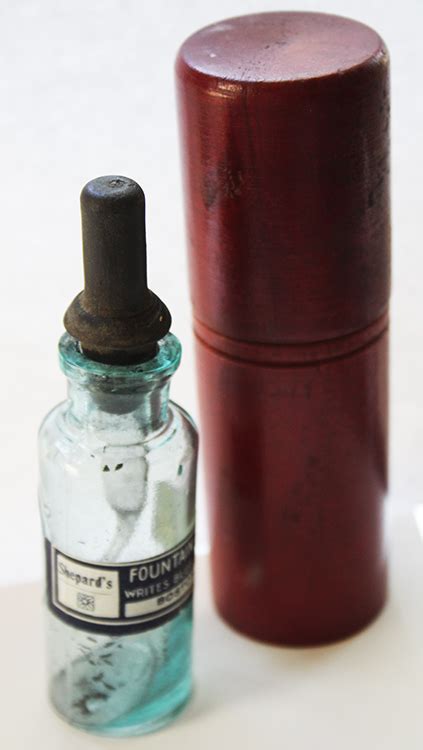 Shepards V0027 Eyedropper Ink Bottle 130mm High Wooden Case 144mm