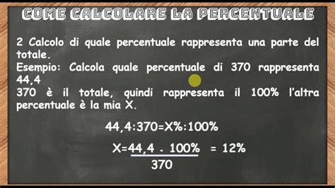 Come Calcolare La Percentuale Youtube