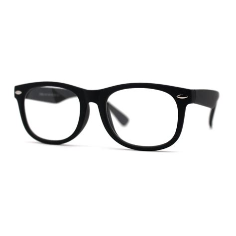 Boys Crushproof Flexible Rubber Horn Rim Blue Light Filter Computer Glasses All Black