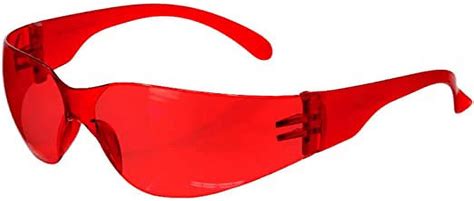 Safe Handler Safety Glasses Full Color With Polycarbonate Lens Red Box Of 12