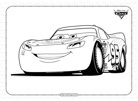 Printable Lightning McQueen Coloring Pages