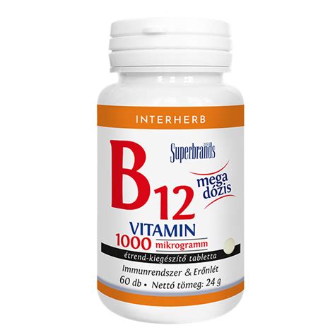 Interherb B12 vitamin tabletta 60db online rendelése Bio Bolt hu