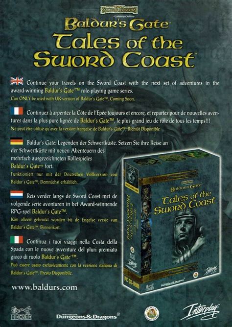 Baldur S Gate Tales Of The Sword Coast Cover Or Packaging Material