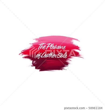 hand written lettering brush phrase  pleasure stock illustration