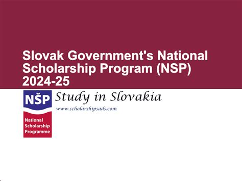 Slovak Government S National Scholarship Program NSP 2024