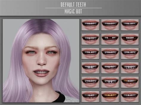 an animated image of a woman's mouth and teeth with different expressions on it