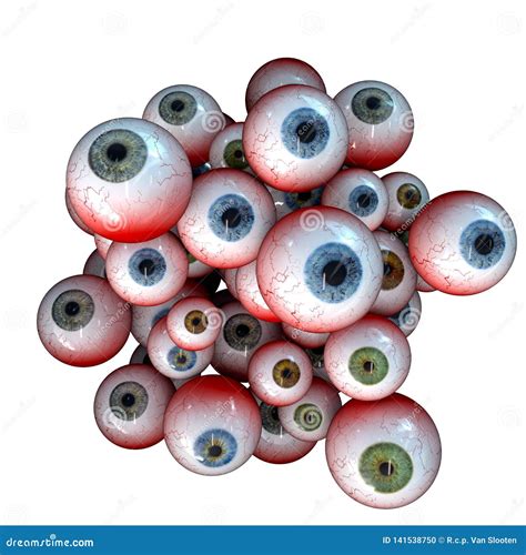 Eyeball Cluster, Creepy Cluster of Bloody Halloween Eyeballs Stock ...