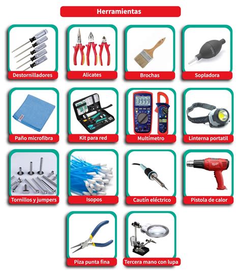 Herramientas utilizadas en la reparación electrónica