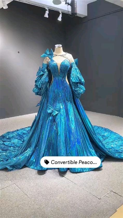 Peacock blue pageant dress | Prom dresses, Sparkly prom dresses, Evening dresses long