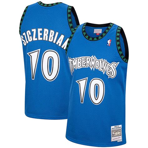 Mitchell Ness Wally Szczerbiak Minnesota Timberwolves 200102 Hardwood Classics Swingman Jersey