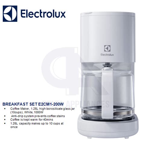 Electrolux E2cm1 200w Coffee Maker Breakfast Set 125l Lazada Ph