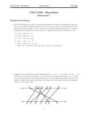 Hw1 Pdf CSCI 3100 Algorithms Homework 1 Fall 2022 CSCI 3100