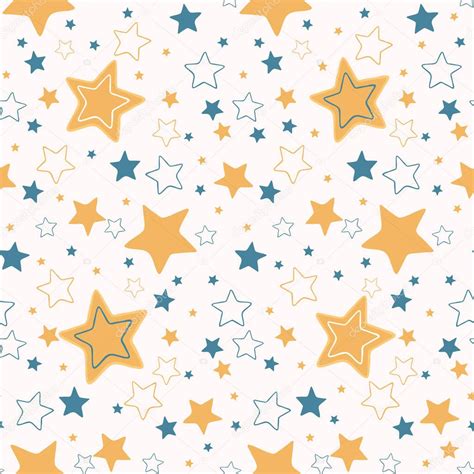 Lindo Vector De Dibujos Animados Cielo Estrellado Patr N De Repetici N