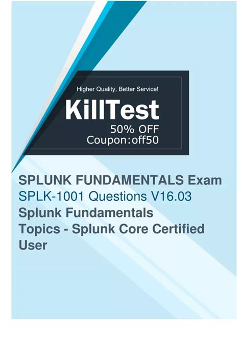 PPT Splunk SPLK 1001 Exam Questions 2024 Explore A Free Demo Of