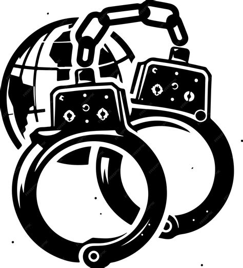 Handcuffs Icon Handcuff Logo Silhouette Vector Design Template