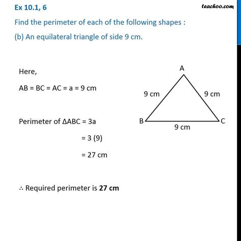 Perimeter Of A Equilateral Triangle