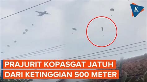 Prajurit Kopasgat Jatuh Usai Gagal Kembangkan Parasut Youtube