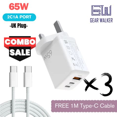 Foc M Type C Cable Gear Walker Gan W Pd Port Wall Charger Usb C