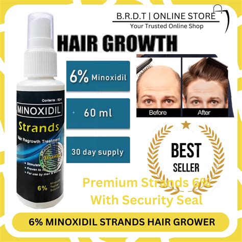 Premium Strands 6 Minoxidil Topical Solution 60ml Per Bottle Human