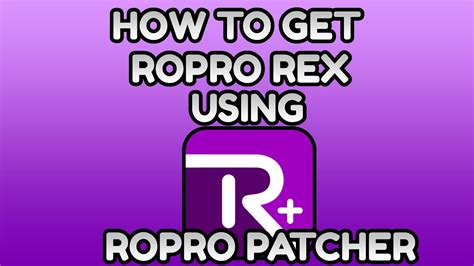 How To Use Ropro Rex Using Ropro Patcher Github Youtube