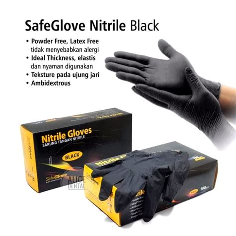 Jual Sarung Tangan Karet Tato Hitam Hand Glove Tattoo Gloves Black