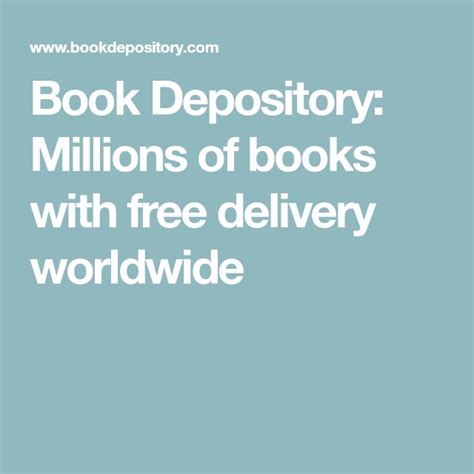 Book Depository: Millions of books with free delivery worldwide