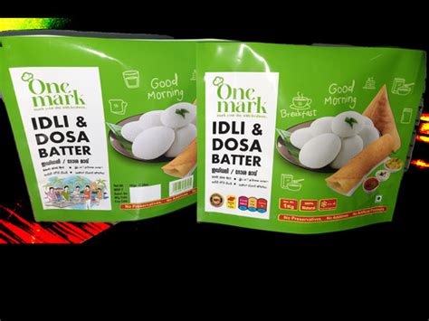 Idli Dosa Batter Packaging Food Grade Printed Plastic Pouch For Fmcg