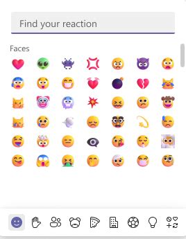 Expanded reactions in Microsoft Teams - November 3, 2021