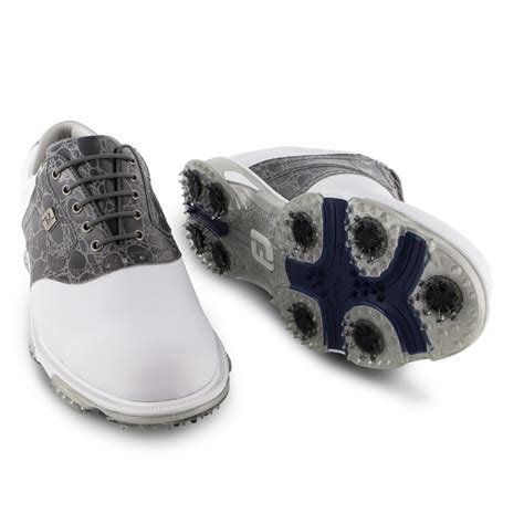 FootJoy DryJoys Tour LE Golf Shoes 53776 White Grey Alligator & Function18