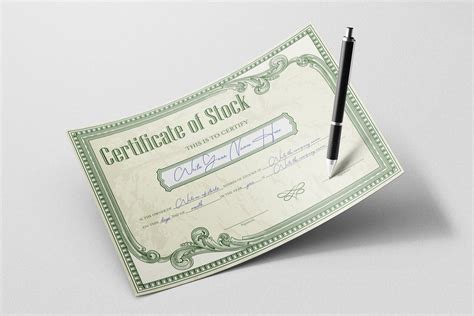 Printable PDF Blank Vintage Style Stock Certificate Template - Posh Park