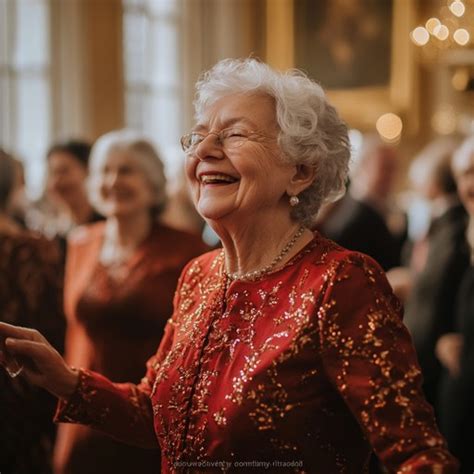joyful senior celebration image elderly woman laughing