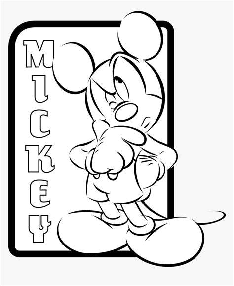 mickey mouse logo black  white cartoon hd png