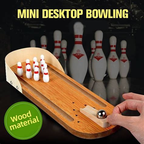 Indoor Wooden Mini Bowling Game Set