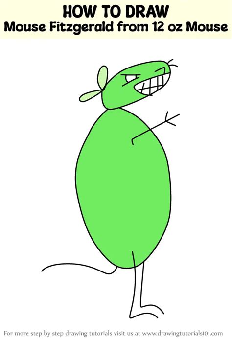 How To Draw Mouse Fitzgerald From Oz Mouse Oz Mouse Step By