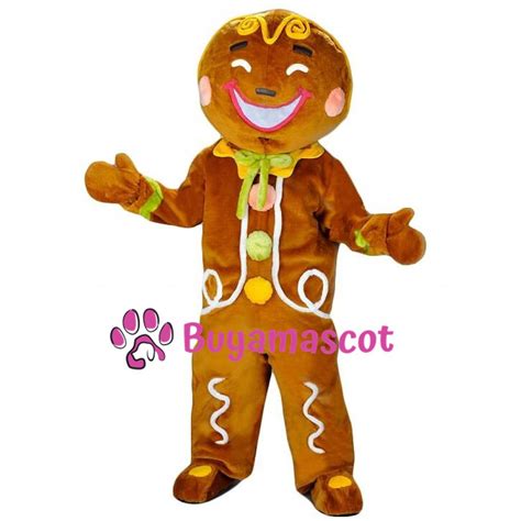 Top Quality Gingerbread Man Mascot Costume