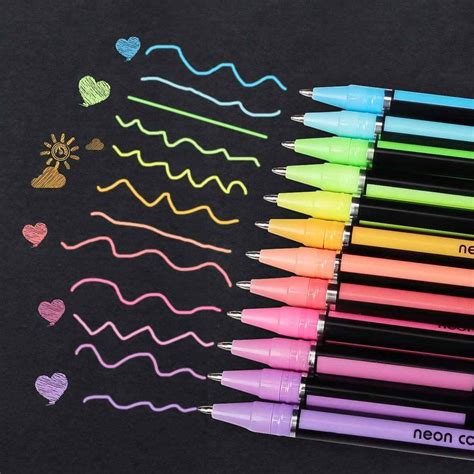 Zuixua Pastel Neon Color Gel Pens Pack Of Colors Nib Size Mm