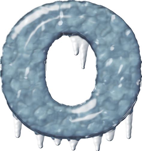 Presentation Alphabets Ice Letter O