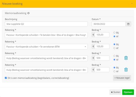 Btw Suppletie En Btw Overzicht Bewerken Rompslomp