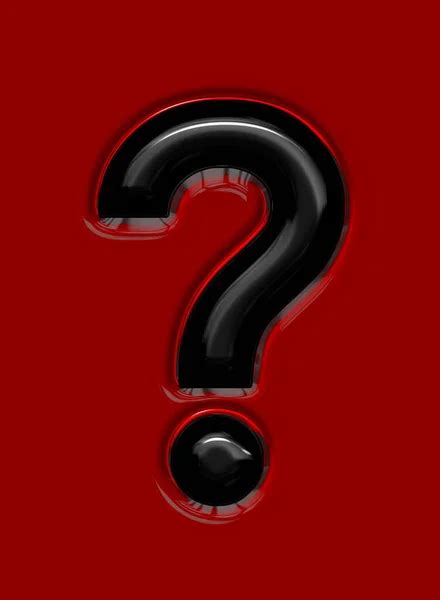 Red Question Mark Black Background