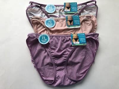 NWT Vanity Fair Illumination String Bikini 18108 3 PAIRS Size 8 XL