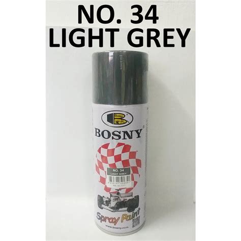 BOSNY SPRAY PAINT LIGHT GREY NO 34