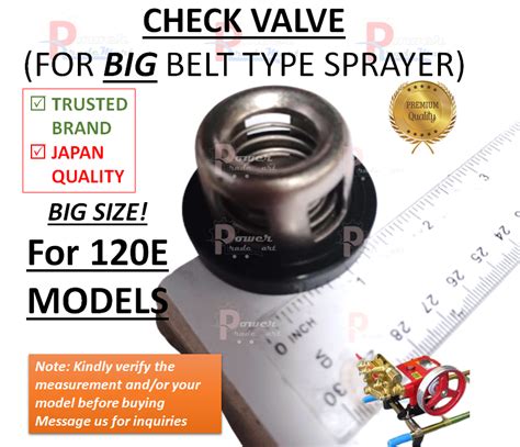 120E BIG CHECK VALVE For Belt Type Power Sprayer Pressure Washer