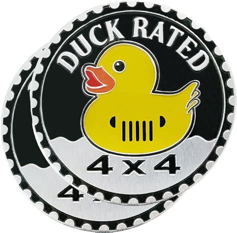 Amazon Pcs Duck Badge Rated Car Emblem X Metal Automotive